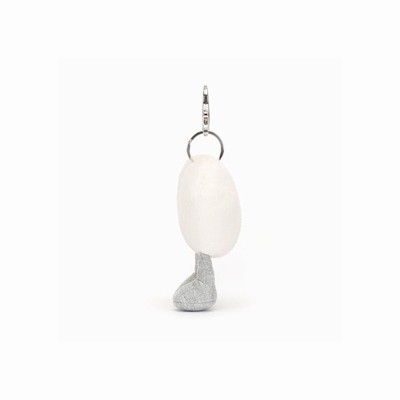 Jellycat Cream Heart Bag Charm UK | 29671GMPH